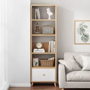 European Elegant Decoration Design Indoor Bookshelf Easy Installation and Large Storage Space for Bedroom Living Room and School