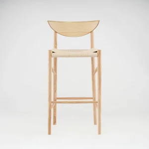 European Hot Selling High Chairs Backrest Creative Solid Wood bar Stool