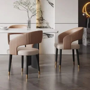European Luxury Living Room Chairs Dining Chair Waiting Ergonomic Bedroom Hotel Leather Chairs Restaurant Balcony Office Home