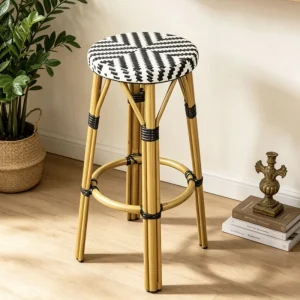 European Metal Bar Stool Counter Height Kitchen Restaurant Cafe Bistro Pub Outdoor Indoor Commercial Grade Factory OEM ODM