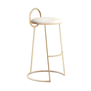 European Modern Design Bar Stool with Backrest Sponge Material Commercial Use