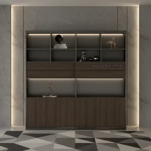 European Modern Simple Design Customizable Multi functional Executive Office Living Room MDF Bookcase Customized Color