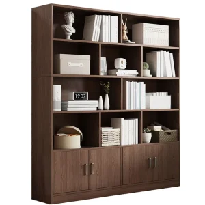 European Office Bookshelf Modern Nordic Furniture MDF School Library Bookshelves Bookcases with Door