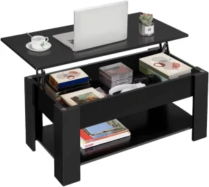 European Style Lift Coffee Table Modern Wooden Storage for Small Spaces Height Adjustable for Home Furniture