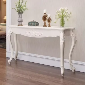 European Style Light Luxury Simple Console Table with Semi circular Design for Entrance and Living Room Wall side Use
