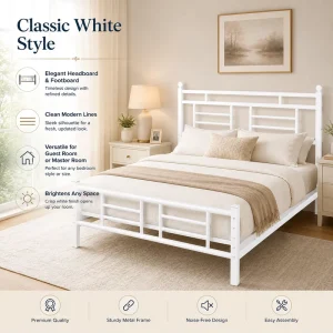 European Style Minimalist Iron Bed for Bedroom Rental House Dormitory Hotel Apartment Thickened Steady 1.2m 1.5m 1.8m