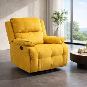 European Style Modern Living Room Lazy Sofa Electric Single Lounge Fabric Swivel Rocking Massage Recliner Apartment Warehouse