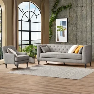 European Style Modern Luxury Single Sofa Set Multi Functional Leather Velvet PU Fabric Living Room Modular Corner