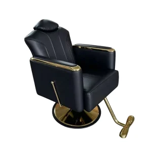 European Style Reclining Hair Salon Chair Durable Height Adjustable White Barber Styling Chair