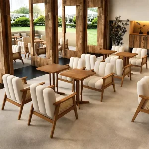 European Style Restaurant Bench Seating Vintage Elegant Booth Seating for Restaurant Table and Chair Restaurant Furniture