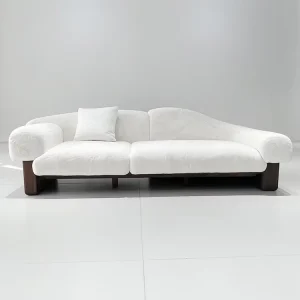 European Style Wooden Base Fabric Upholstery Sofa for Hotels Malls Villas Soft Comfortable Living Room Furniture