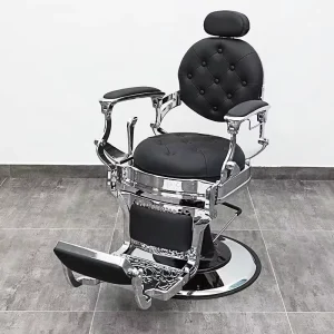 European Vintage Fashion Barber Chair Adjustable Comfortable for Salon Barbershop for School Outdoor Use