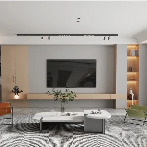 European White Simple Style Living Room Bedroom Furniture Wooden Wall Cabinet TV Cabinet TV Stand