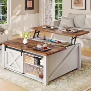 European and American Style Custom Panel K Cabinet Versatile Coffee Table Storage Locker for Modern Living Room Office Wood