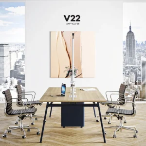 Excellent flame retardant and anti corrosion performance, meets commercial office safety standards Simple 4 Person Office Desk