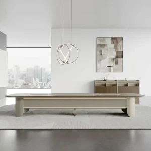 Executive CEO Meeting Table 3D Texture Suction Process E1 Particle Board Conference Desk Modern Boardroom Table