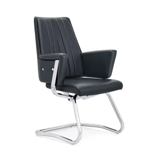 Executive Commercial Visitor Meeting Leather Genuine Modern Waiting Room Office Chairs