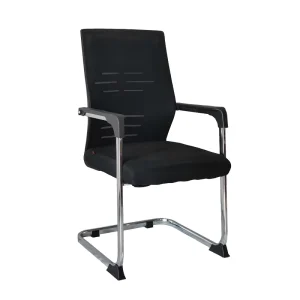 Executive Ergonomic Contemporary Convertible Fabric Office Chair with Steel Legs for Conference and Hotel Guest Use
