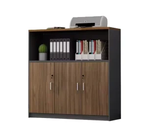 Executive Modern Large Capacity 3 Door Lock Shelving Office Furniture Wooden Office File Cabinets