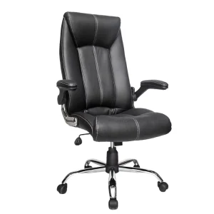 Executive Modern Office Chair with High Backrest Ergonomic Synthetic Leather