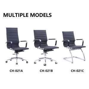 Executive Office Chair with Adjustable Height in Quality PU Leather