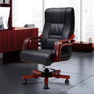 Executive Office Chair with PU Leather Ergonomic Reclining Seat for Hotel Workshop Application