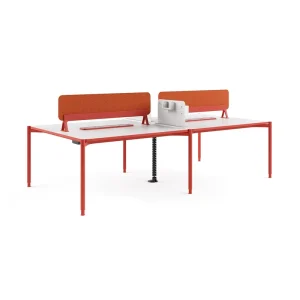 Executive Office Cubicle Desk Modern Mfc Metal Fabric Design Durable Easy Assembly 3 Year Warranty