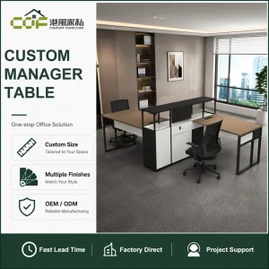 Executive Office Desk Wooden Workstation Manager Standing Desk