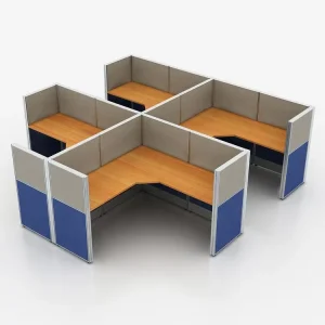 Executive Office Furniture Full Set Partition 6 Seat Modular Office Workstation Cubicle with Melamine Material for School Use