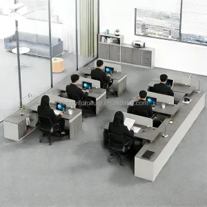 Executive Office Table Configuration with Modular Office Desk Office Partitions Manager Workstation Desk for Office Buildings
