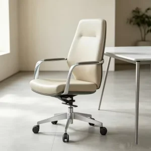 Executive Traditional Design Office Chair with Revolving Feature 3 Year Warranty Commercial Furniture Made of PU Leather