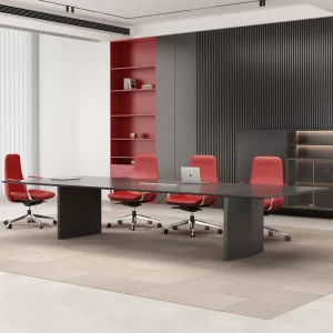 Expandable Luxury Desk Custom Modern Conference Table Meeting Table Office Furniture Wood Rectangle Shaped Conference Desk