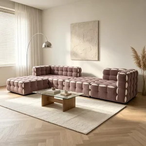 Explosive Module Combination Sofa Set Modern Minimalist Velvet Designer Furniture for Living Room Apartment Shopping Mall