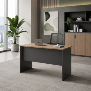 Extendable Office Desk Japanese Office Desk with Shelves 150cm with Drawers Cable Management