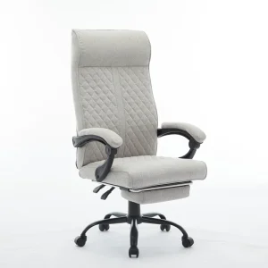 Extra Comfort 24 Hour Daily Use Light Computer Chair Spring Bag Ergonomic Heavy Duty Gray Fabric Office Chair