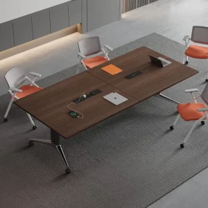 Extra Large Folding Conference Table Business Style Stylish Movable Long Modern Minimalist Design PVC Material Direct Office