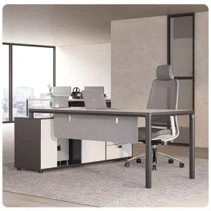F88 European Stylish Black Dark Gray Manager Supervisor Secretary Desk Table for Office