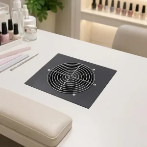 FST MAX Ergonomic Professional 80W Embedded Nail Table Manicure Desk Vacuuming Removable Dust Collector Plastic Metal