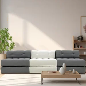 Fabric Convertible Sofas Vacuum Compress Feature Cloud Minimalist Modern OEM ODM Foldable Sofa Chesterfield Sofa Set