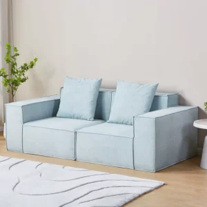 Fabric Design Sectional Compressed Sofa Set No Assembly Modular Combination Sofa for Living Room Bedroom Hotel
