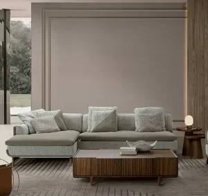 Fabric Faux Leather Modern Style Sofa Two Seats Three Seats