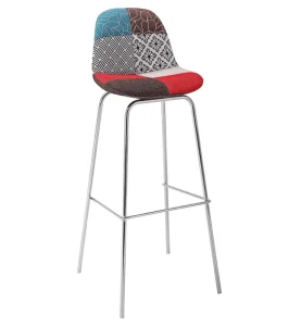Fabric Modern Bar Stool Chair With Metal Leg