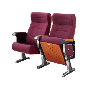 Fabric School Church Auditorium Chair with Steel Stand and Desk for Home Theater Cinema Conference Lecture Hall