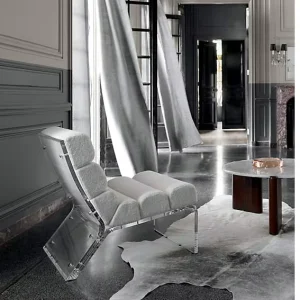 Fabric Sofa Hotel Lucite Sofa Chair Fabric Modern Leisure Style Acrylic Living Room Sofa Apartment Furniture 3 Seaters