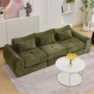 Fabric Sofa Living Room Straight-line Layout Available for Rent in Apartment or Guesthouse Single Double Three-person Sofa Bed