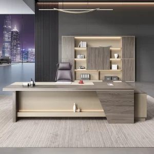 Factory 120 Degree 3 Person Office Workstation Modern Triangle Staff Desk with Privacy Screen OEM