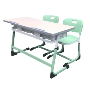 Factory Affordable Price Adjustable Height Desk and Chair Set for Two People Free Customization of Size and Color