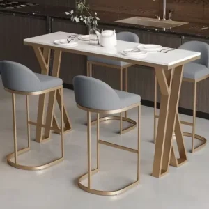 Factory Bar Table and Chair Fashion Metal Industrial Bar Table Set Cafe Bar Commercial Furniture Leisure High Table