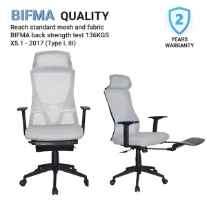 Factory Capacity Customizable Executive Swivel Office Furniture High Back Mesh Office Chair with Footrest