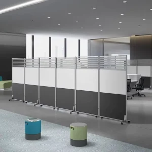 Factory Commercial Office Furniture Movable Wheels Cubicles Divider Workstation Partition Walls for Work